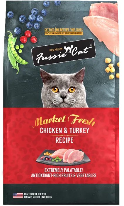 Fussie Catmarket Fresh Chicken & Turkey Recipe Grain-free Dry Cat Food 3.5-lbs