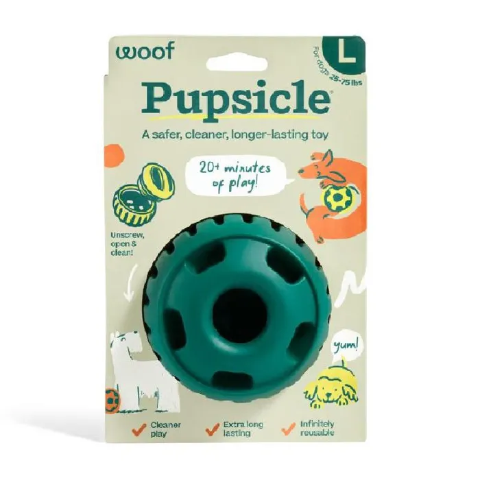 Woof Dog Toy Pupsicle Green Large