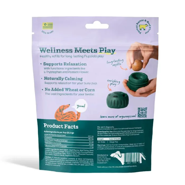 Woof Pupsicle Refill Wellness Pops Calm Large 8-oz