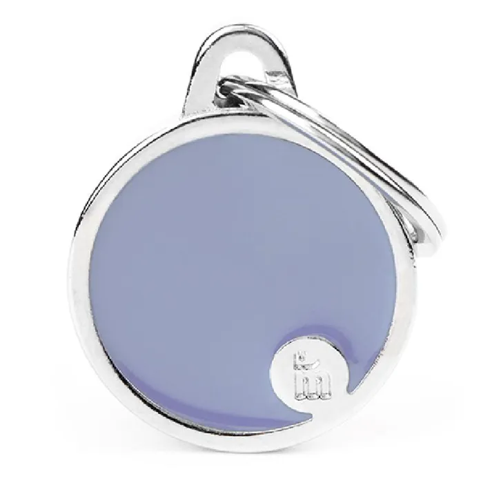 Small Circle Lilac Pet Tag