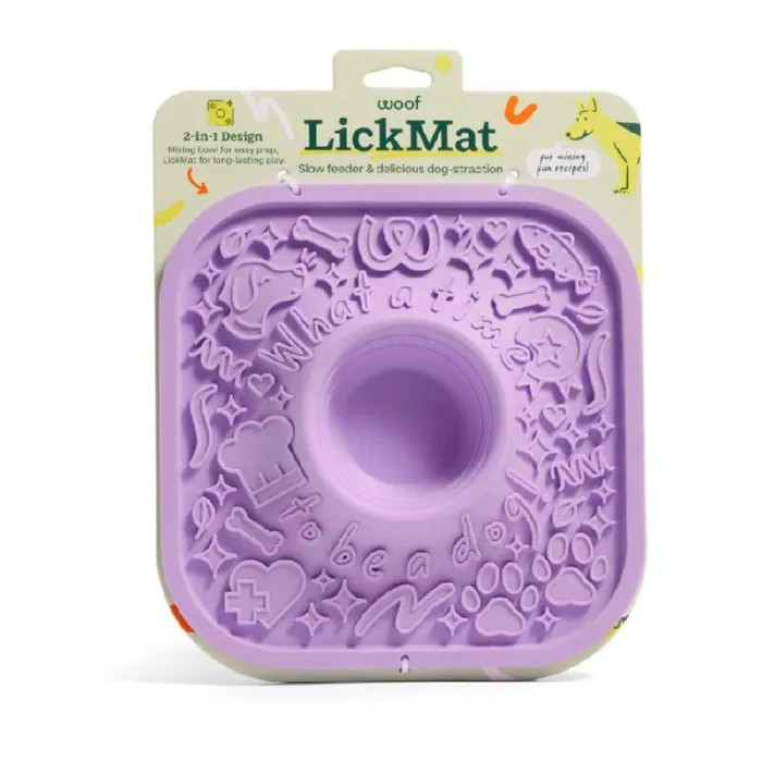 Woof Dog Treat Lick Mat Lavender
