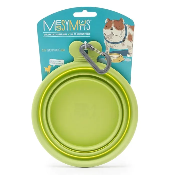 Messy Collapsible Bowl Green Medium 3 Cup