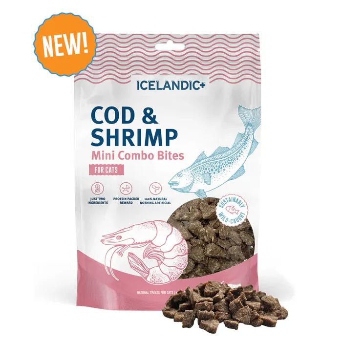 Icelandic For Cats Cod & Shrimp Combo Bites 1.7-oz