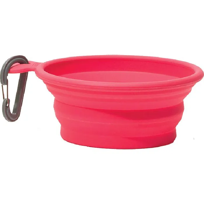 Messy Mutts Collapsible Bowl Red 3 Cups