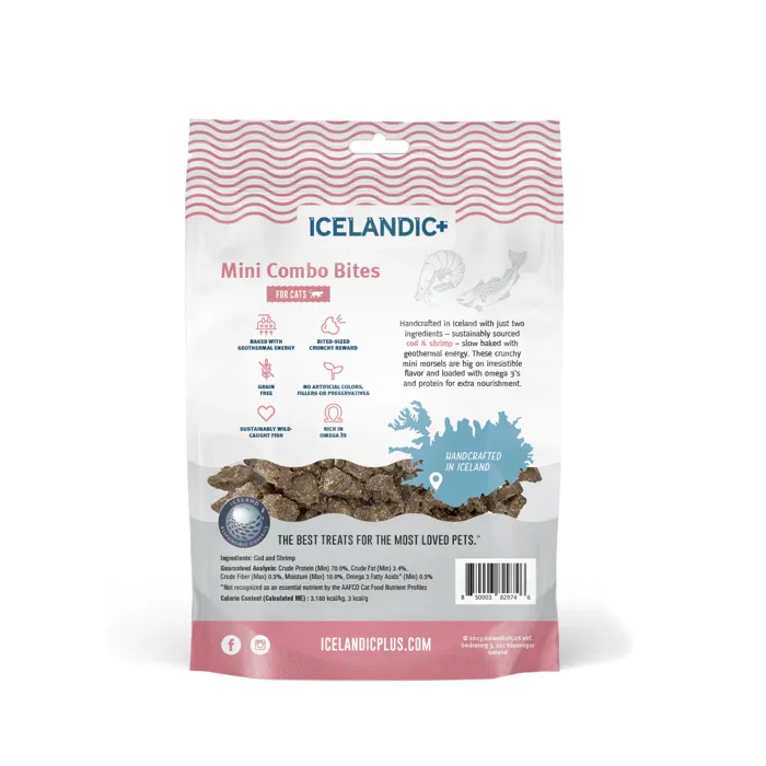 Icelandic For Cats Cod & Shrimp Combo Bites 1.7-oz
