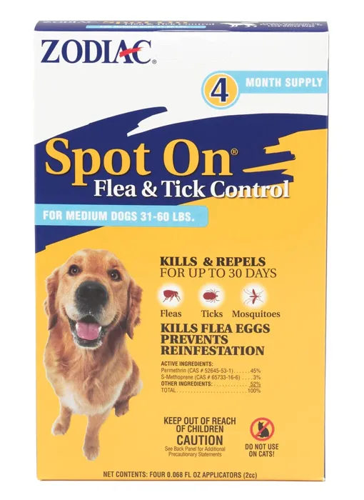 Zodiac Spot-on Medium Dog 4 Month