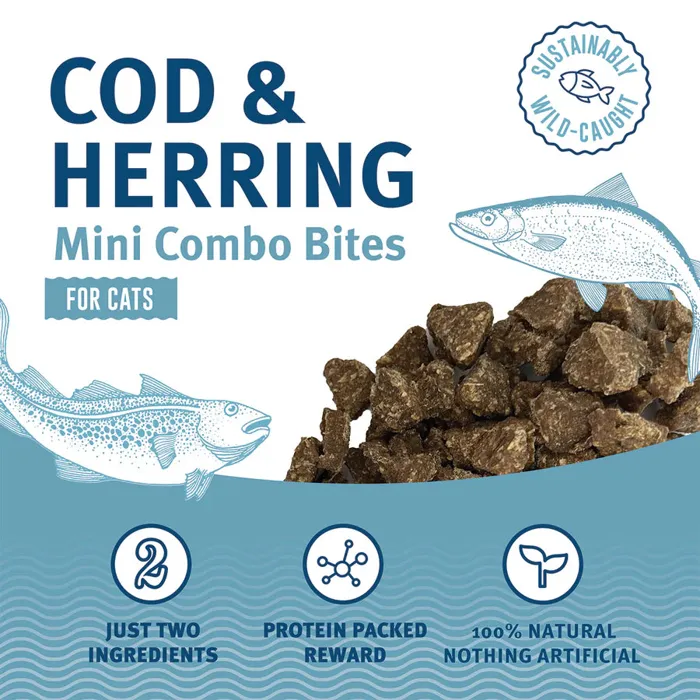 Icelandic For Cats Cod Herring Combo Bites 1.7-oz