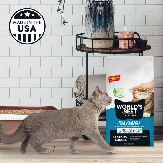 World's Best Cat Litter Multiple Cat Lotus Blossom Scent lifestyle bag
