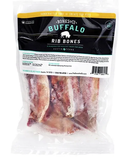 Bones & Co Buffalo Rib Bone 5" 4-pack
