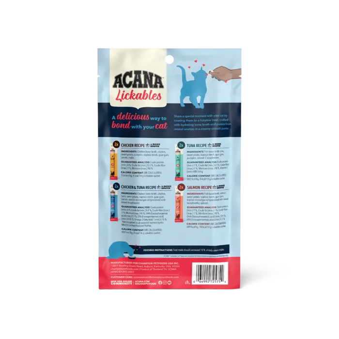 Acana Cat Lickables Variety Pack 8-ct Treat 4-oz