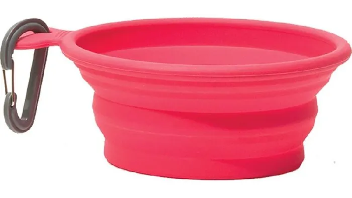 Messy Mutts Collapsible Bowl Red 3 Cups