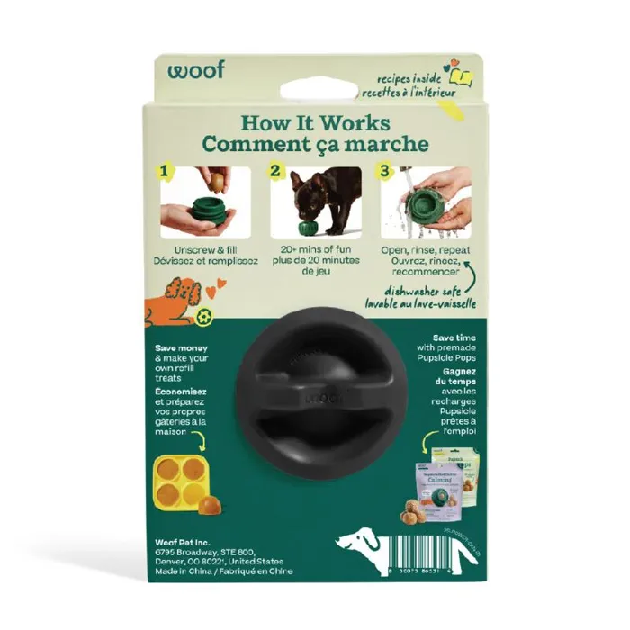 Woof Pupsicle Toy Power Chewer Black Sm